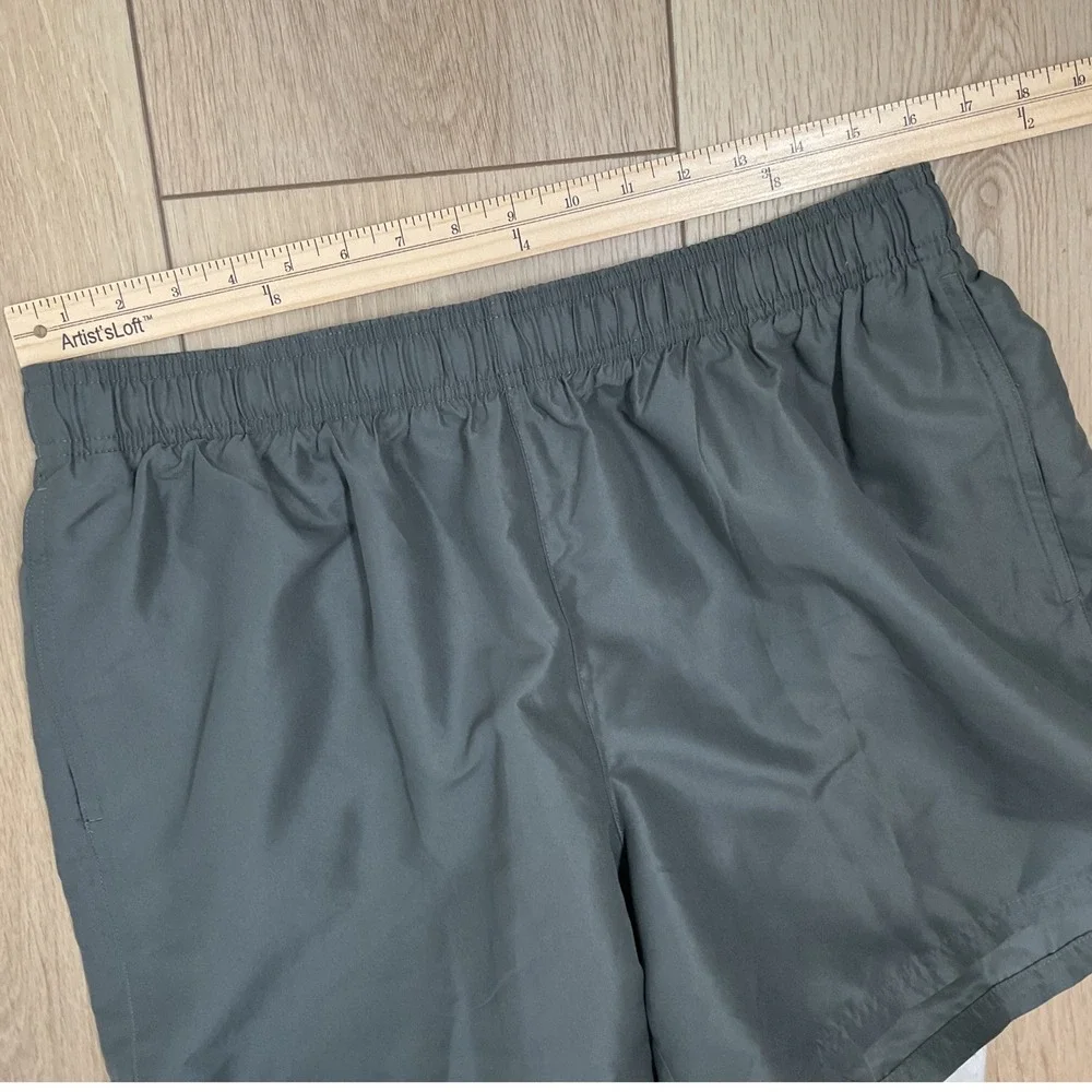 Nike Men's Gray Athletic Shorts/Swim Lined Elastic Waist Drawstring Size XL